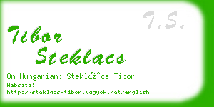 tibor steklacs business card